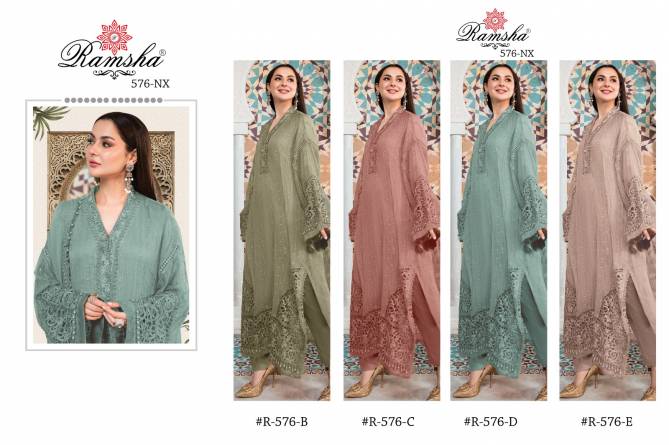 R 576 Nx By Ramsha Pakistani Suit Catalog